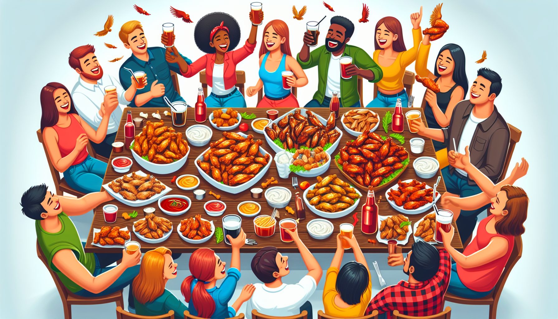 National Chicken Wing Day: крылья, соусы и шумная компания